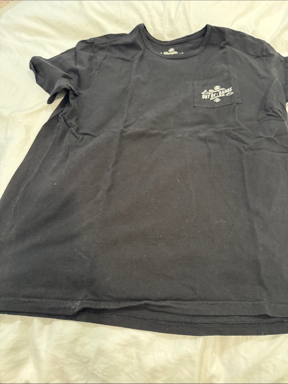 Roark/Wrangler Black Short Sleeve Pocket Tee with Logo